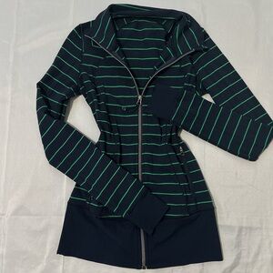 LULULEMON STRIPED ZIP UP SCUBA 2000s JACKET